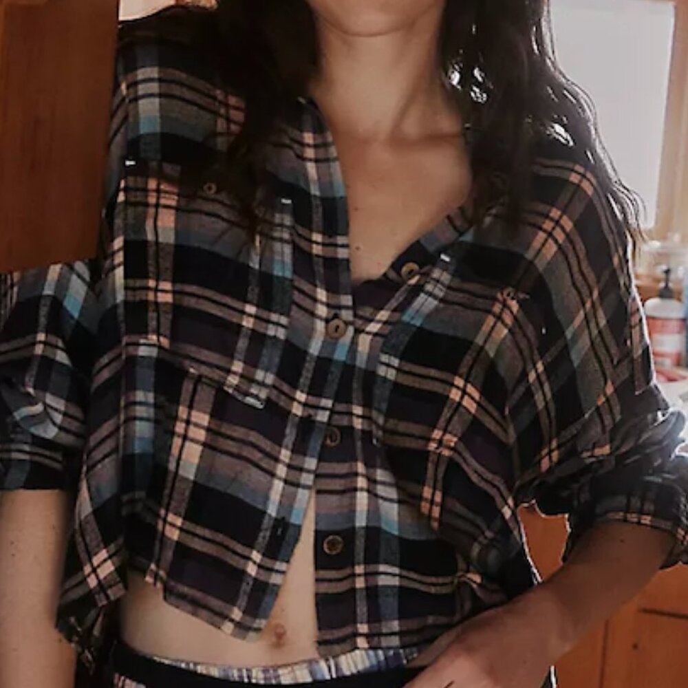 Free People Intimately Wrapped In Flannel Top
